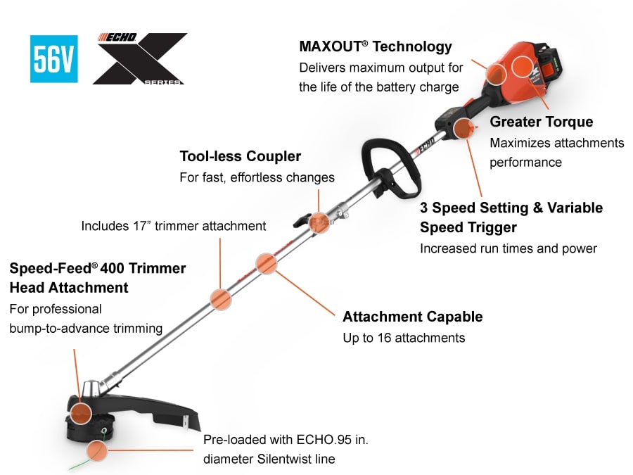 Echo DPAS-2600SBBT - Bare Tool w/Trimmer Attachment